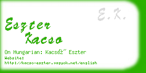 eszter kacso business card